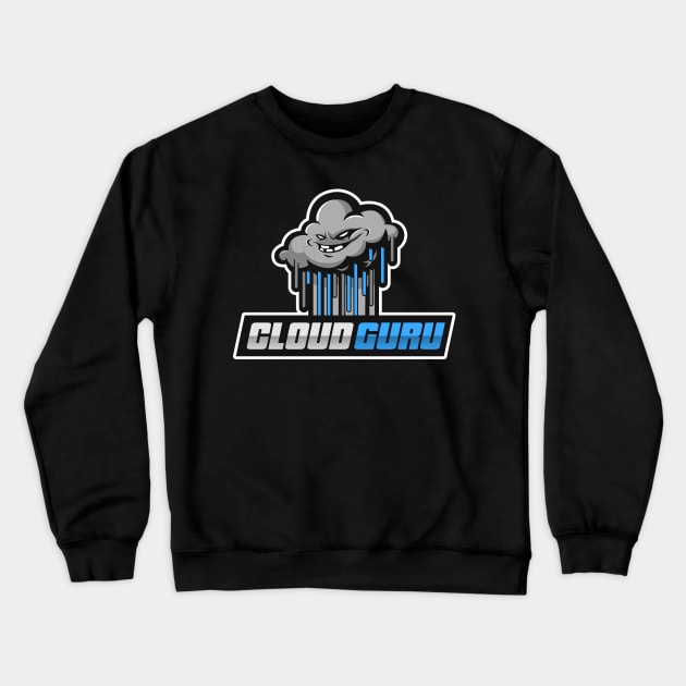 Cloud Computing Cloud Guru V2 Crewneck Sweatshirt by Cyber Club Tees